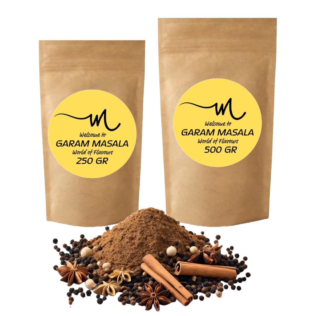 Garam Masala Auténtico, Especias para Cocinar Indias, Ideal para Tikka Masala y Tandoori Masala, Mezcla de Especias Garam Masala - DnnG (250 Gramos)