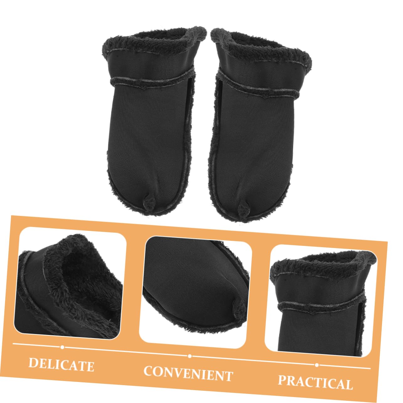 5pares Plantillas De Calzado De Invierno Forros De Zapatos Calientes y Inserciones Desmontables De Pelo Fríos
