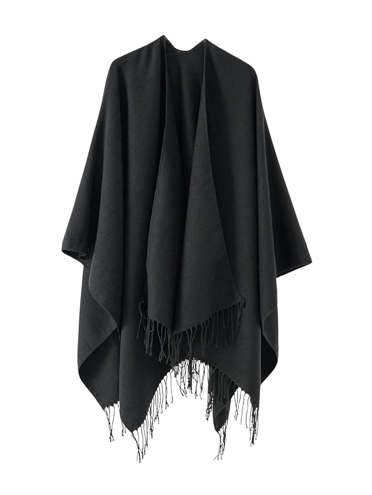 Amazon.com: Verdusa Women's Fringe Shawls Wraps Winter Open