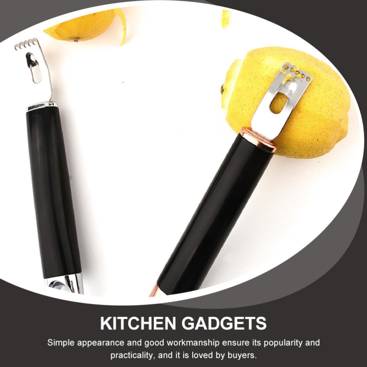 Stainless Steel Lemon Grater Kitchen Gadget with Integrated Handle