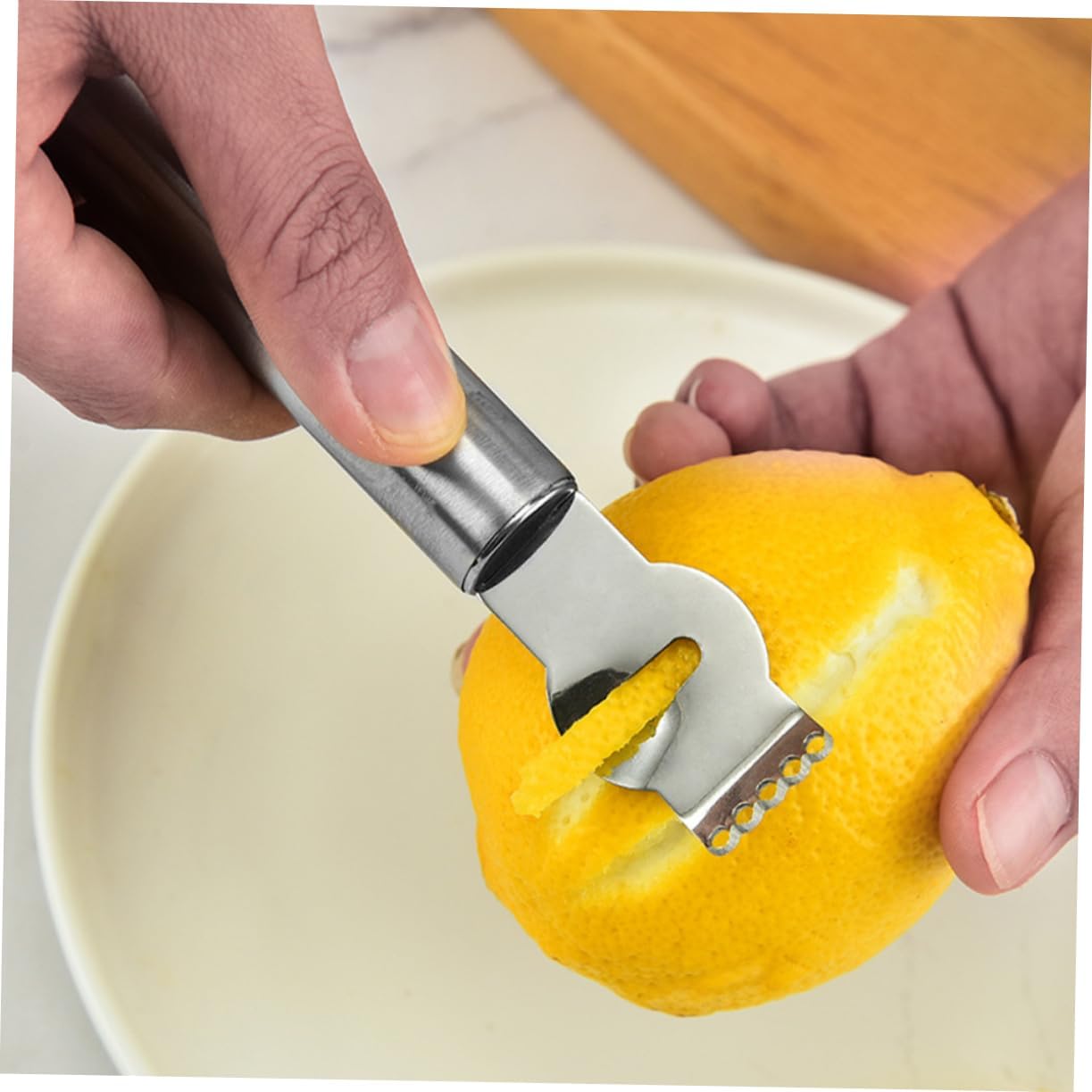 Stainless Steel Lemon Zester Grater and Peeler 3Pcs Kitchen Tool