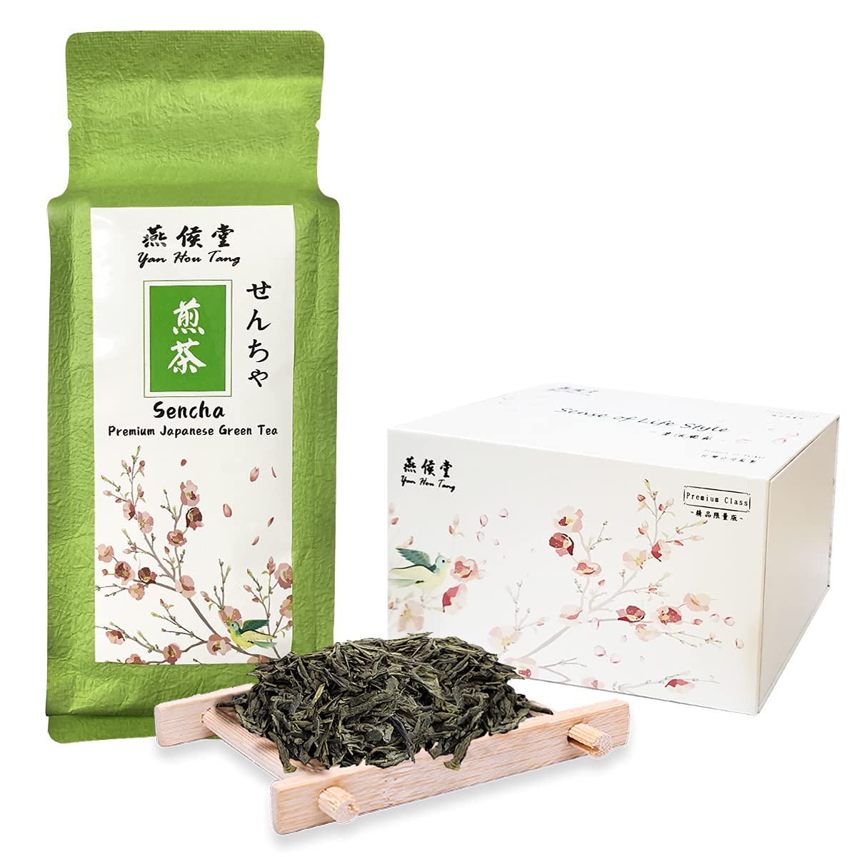 Yan Hou TangOrganic Sencha Green Tea Japanese Loose Leaf 150g Premium Tea King Natural Caffeine Level Medium Classic Leaves with Gifts Box for Tea Lovers