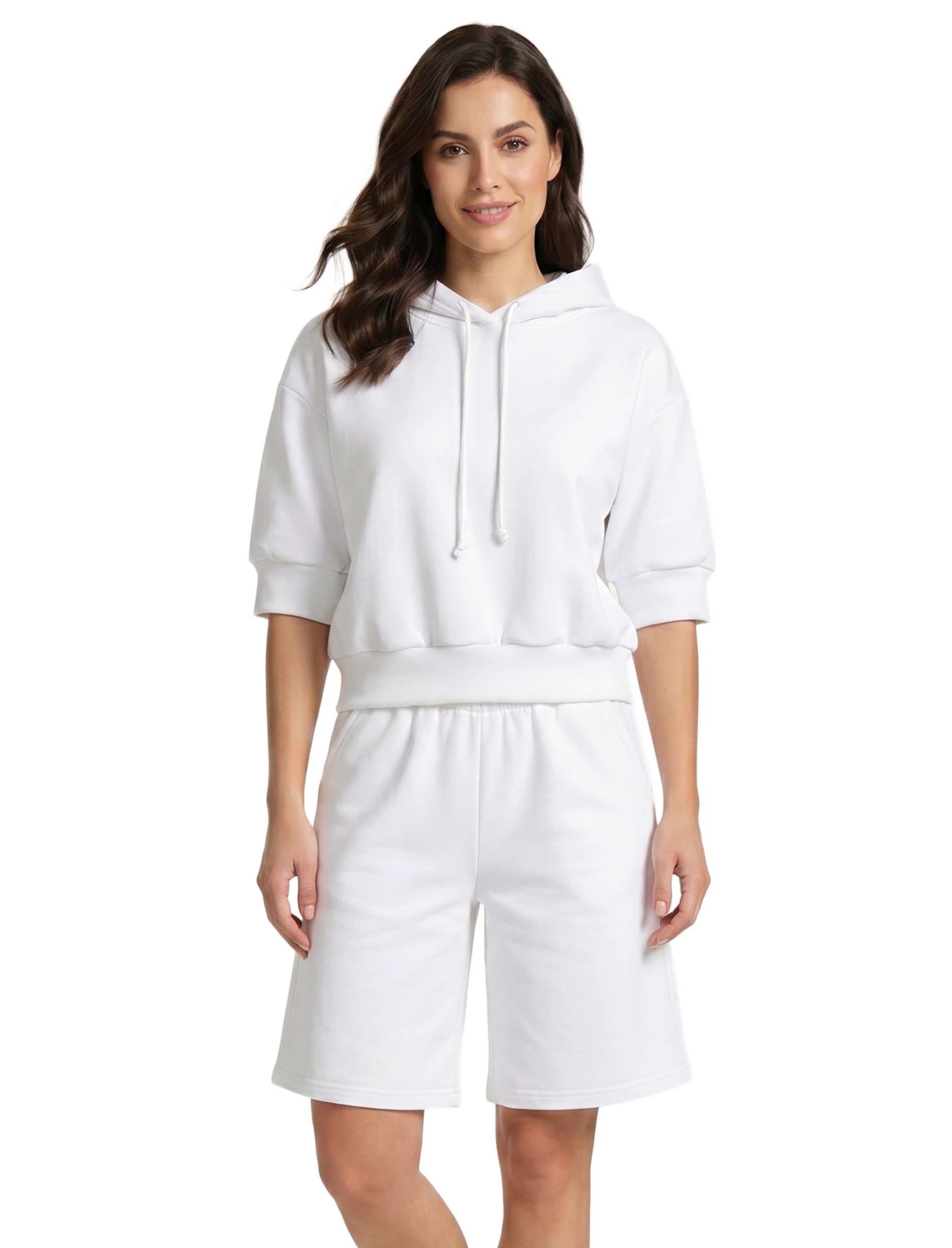 Vivisence 9210kmpl Komplet szorty + bluza, biały