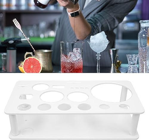 Miniatura 3 de Kit de barman de acero inoxidable con soporte acrílico, juego de herramientas de barra de folleto de recetas con soporte para el hogar y juego de
