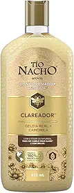 Tío Nacho Condicionador Clareador Antiqueda Natural com Camomila e Geleia Real para Cabelos Claros ou com Mechas – Mais Brilho e Clareamento Natural 415ml