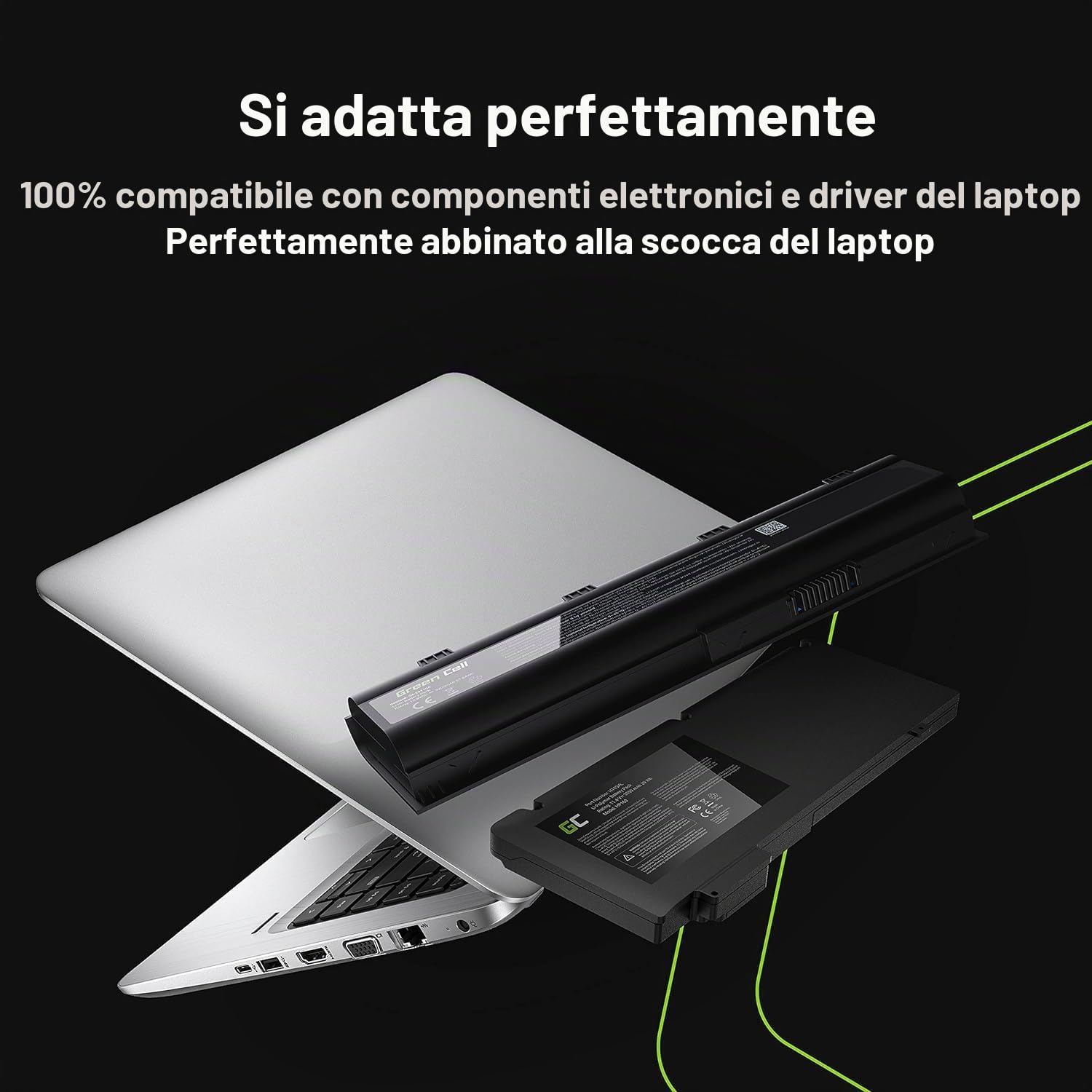 Green Cell L19C3PF7 L19D3PF5 L19L3PF5 Batteria per Lenovo IdeaPad 3-14ADA05 3-14IIL05 3-14IML05 3-15ADA05 3-15IIL05 Portatile (4650mAh 11.55V, color Nero)