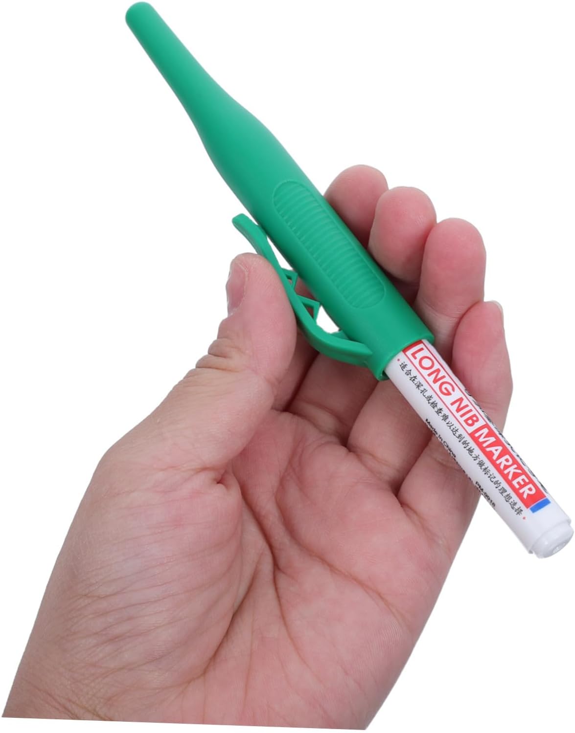 4pcs Refillable Long Nib Green Paint Marker for Metal Concrete image 4