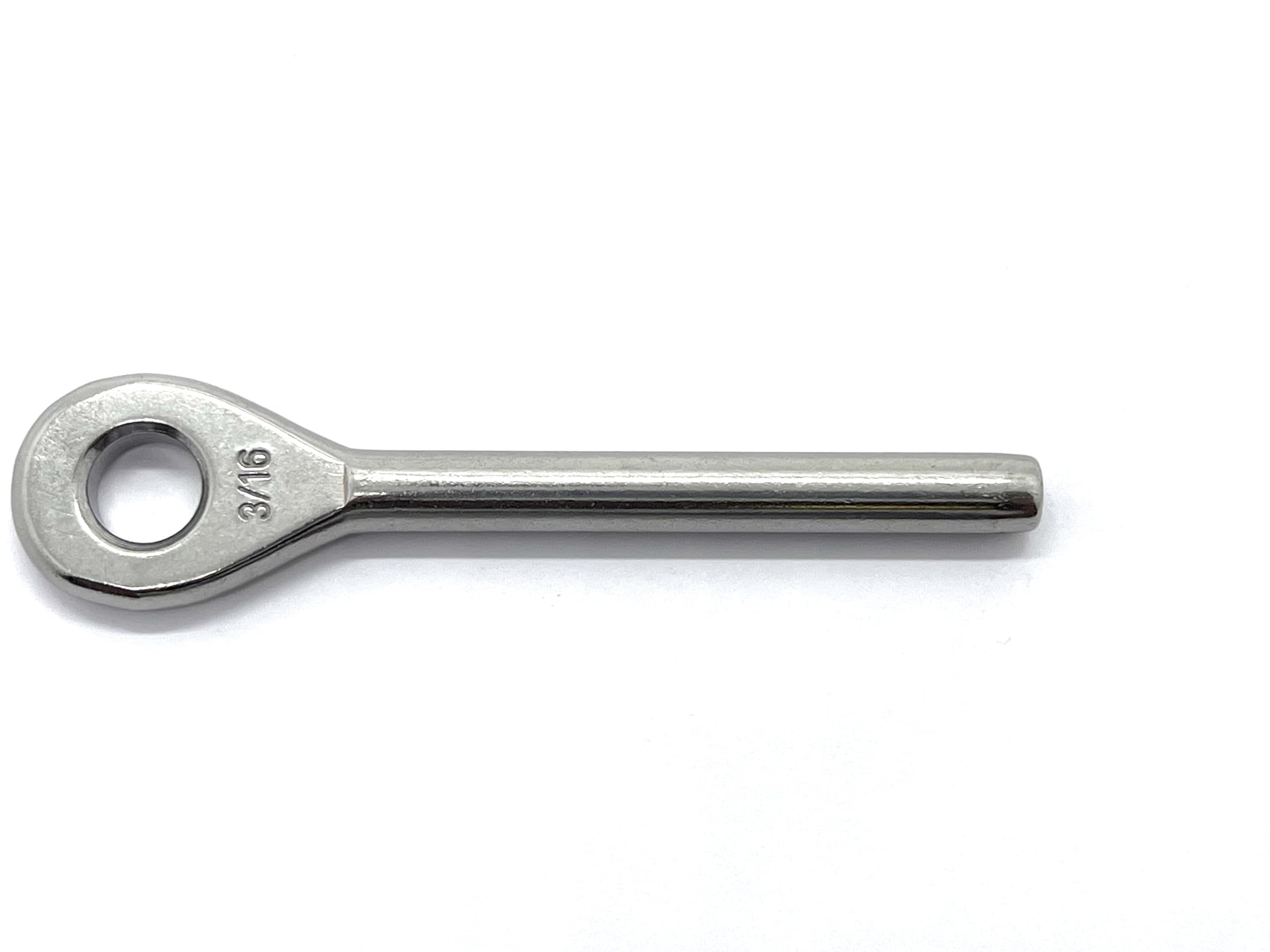 316 Stainless Steel Hand Swage Eye Terminal End Fittings for 1/8", 3/16" and 1/4" Diameter Cables (For 3/16" Cable, 25)