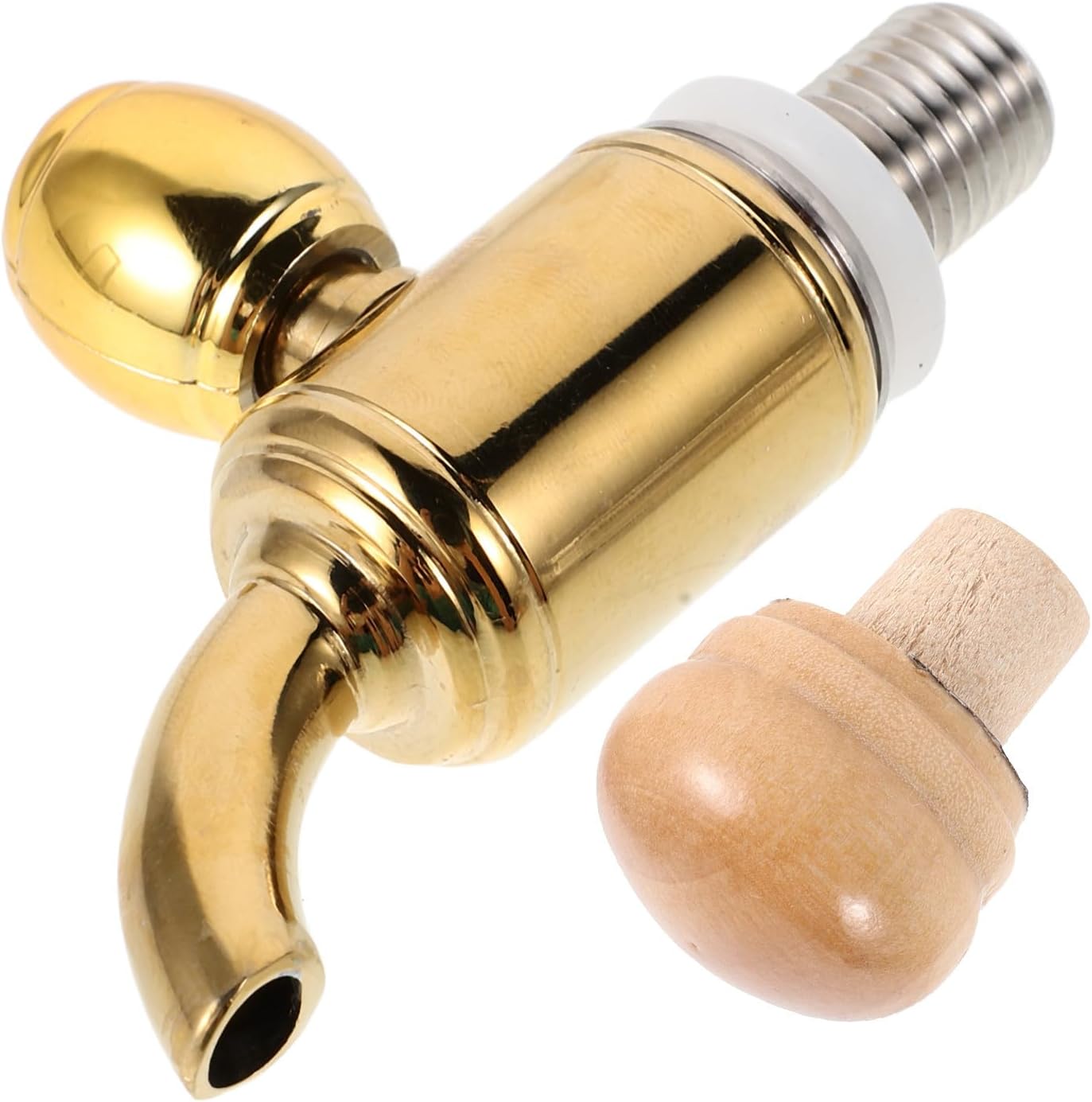 Wooden Wine Spigot Replacement with Cork Stopper, Anti-oxidation Design, Multi-stage Brewing Solution, 8x5x2cm Barrel Tap Set for Wine Aging Barrels and Homebrewing