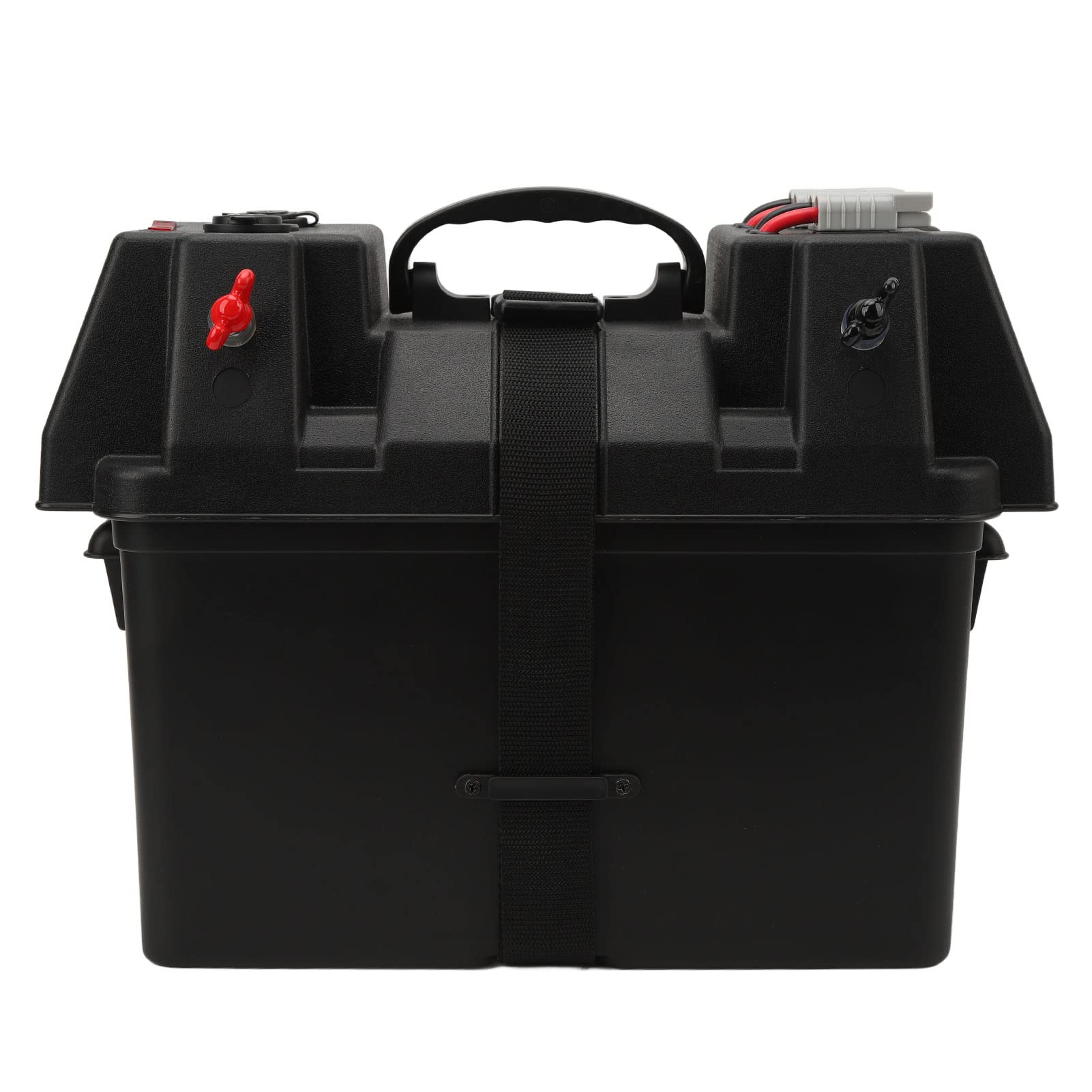 Skrzynka akumulatorowa PolyGen RV ze złączami Anderson i podwójnymi portami USB, wyłączniki automatyczne 16 A i 60 A, przenośna listwa zasilająca dla akumulatorów grupy 24 i 27