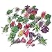 Khalee Artificial Succulent, Fake Mixed Succulents Man-made Plants (12 PCS, Flocked Mixed)