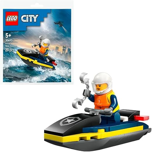 LEGO 30693 Police Water Scooter – 29 Pieces, Ages 5 City Mini-Build