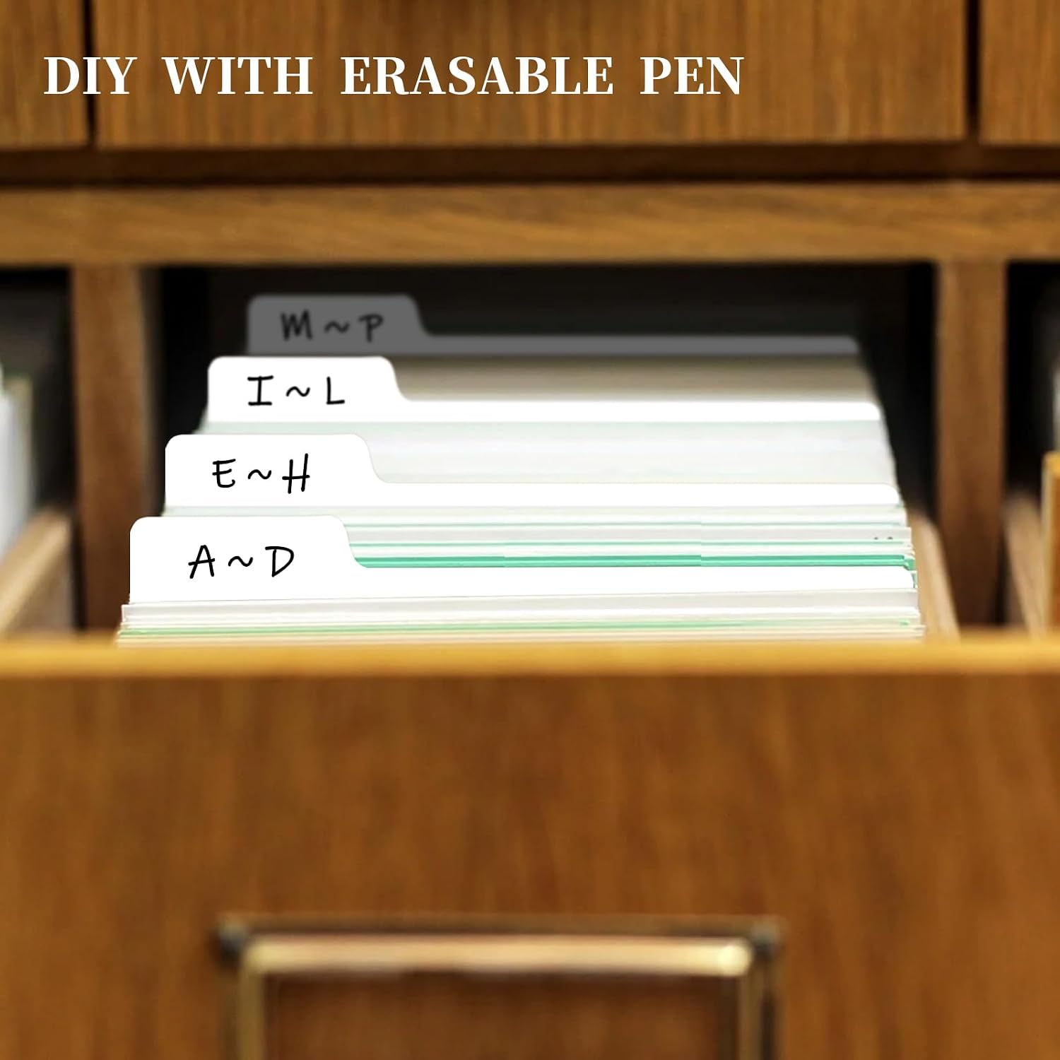 15 pcs Vinyl Record Dividers, 12.9 * 12.5 Inch White Organizer, Plastic Double-Side Index Card Dividers, Reusable Vinyl Separators for Album LP Storage