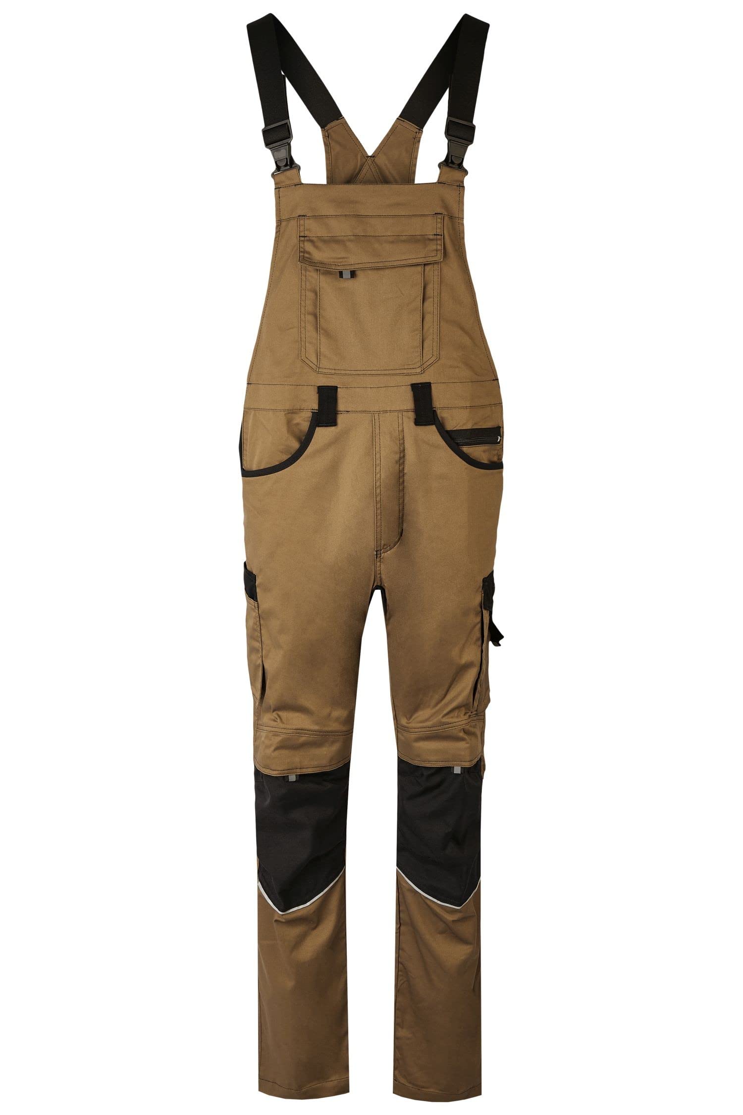 HSW Professional – Pantalones de Peto de Trabajo para Hombre – Pantalones de diseño y Ligeros con Bolsillos en la Rodilla