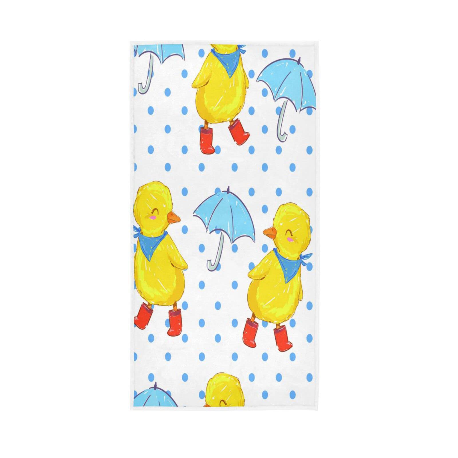 HUYGD Hand Towels Cute Duck Pattern Decor Fingertip Soft Face Towel Absorbent Bathroom Kitchen Towels
