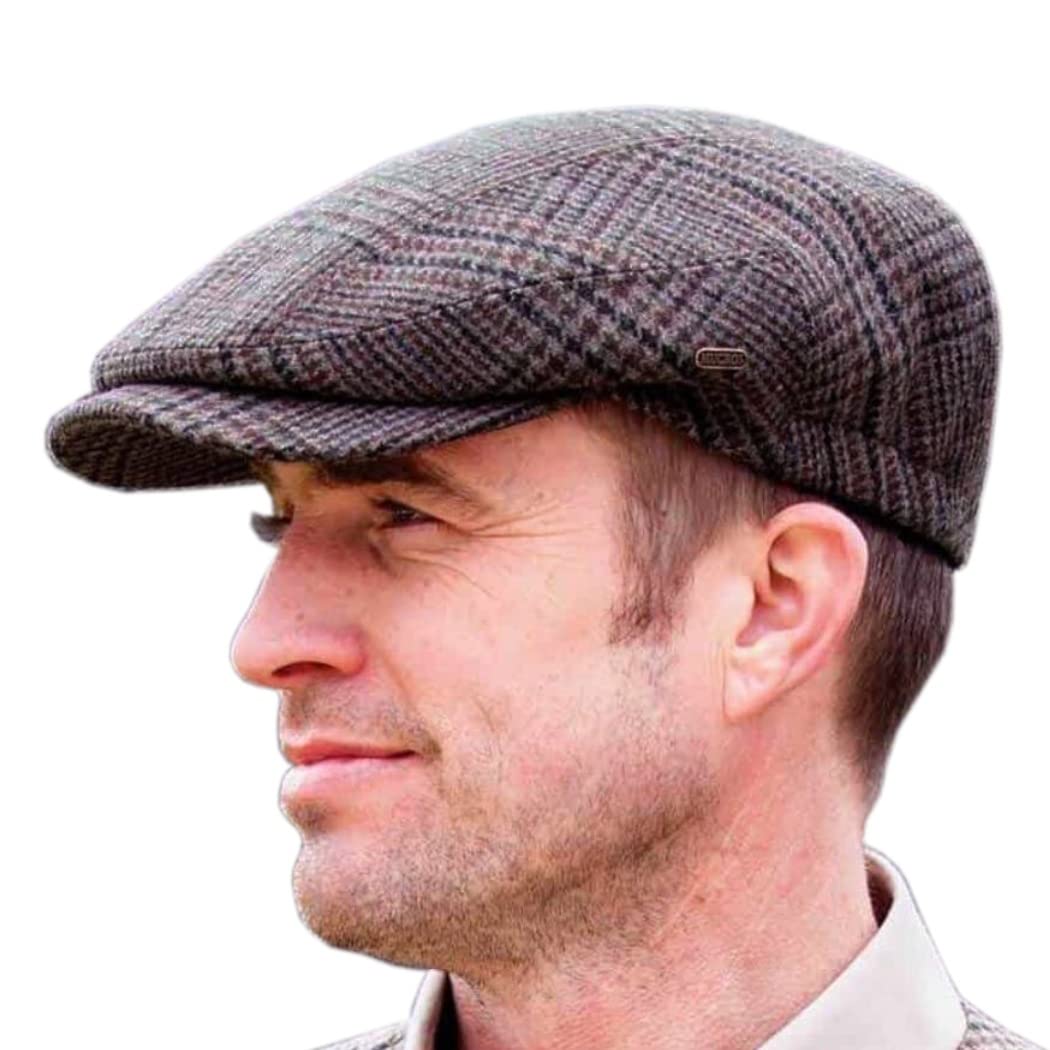 Tweed Golf Cap Traditional Style Golfing Hat Irish Golf Fashion