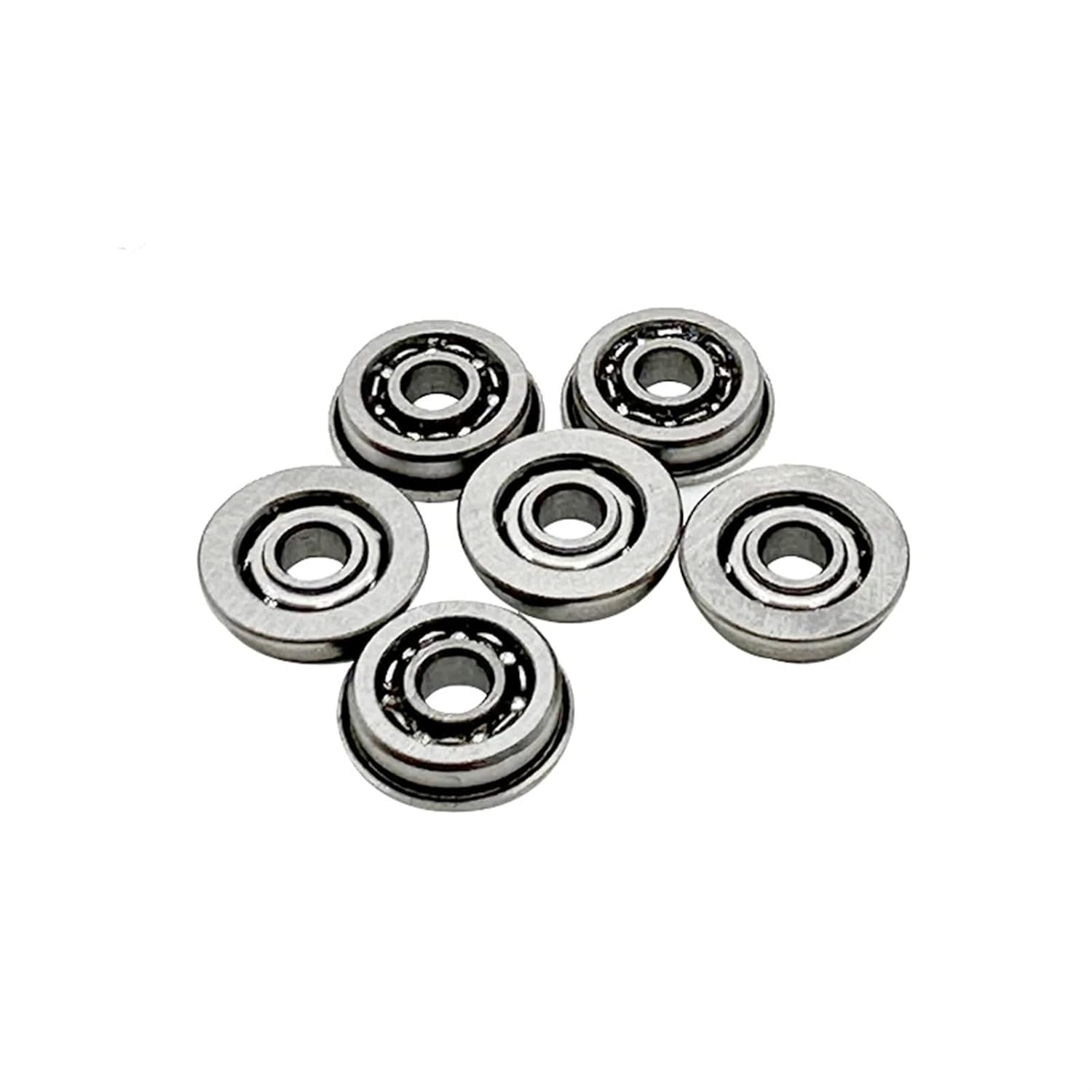 10PCS MF93 Open Flange Bearing 3x9x2.5 mm Miniature Flanged Deep Groove Open Bearings Without Seal