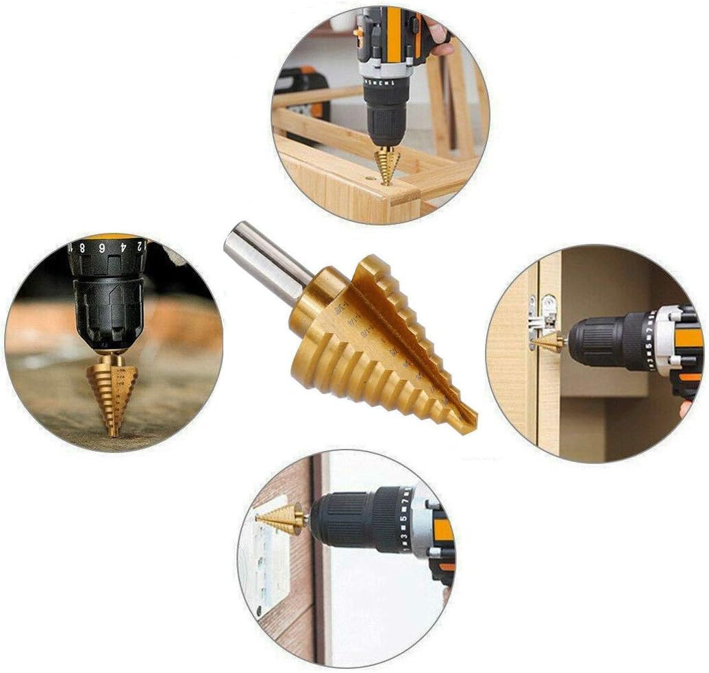 Step Drill,Yangoutool High Speed Steel Step Drill 10 Steps from 1/4-1-3/8 Inches with Safe Plastic Case