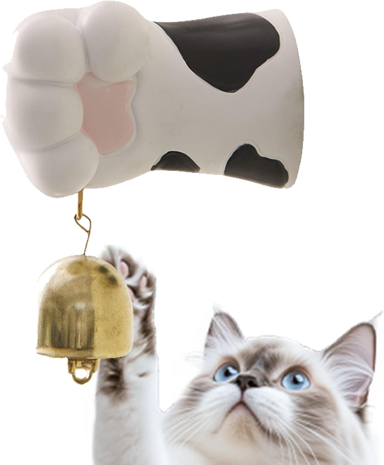 Door Chime Bell - Funny Chime Bell For Door Opening, Resin Cat Paws Shape, Cat Fridge Magnet & Doors Chimes For Doors Opening Home Porch Garden Entrance Store Office Apartment Restaurant