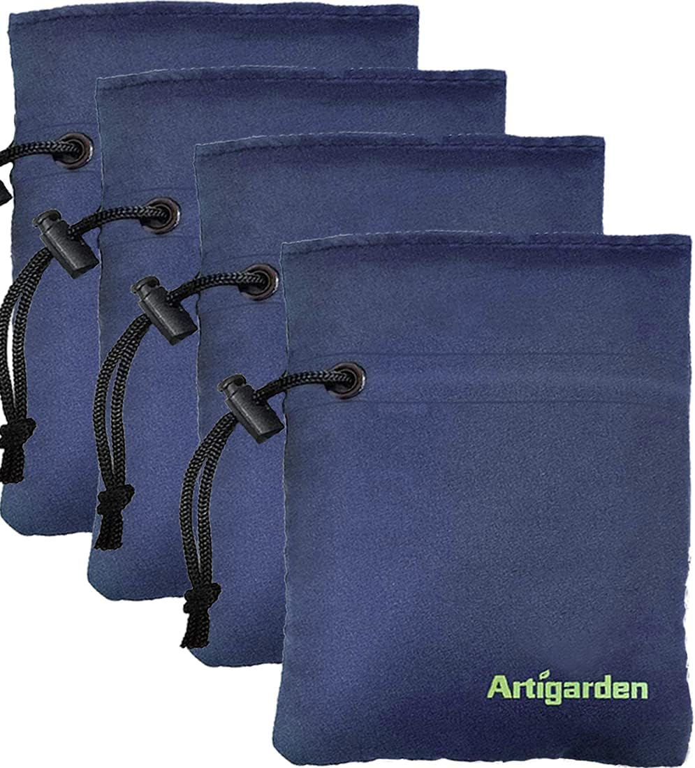 Artigarden Upgraded Outdoor Faucet Cover for Winter Freeze Protection - Outside Water Hose Bib Insulated Sock for Cold Weather, Blue, Pack of 4