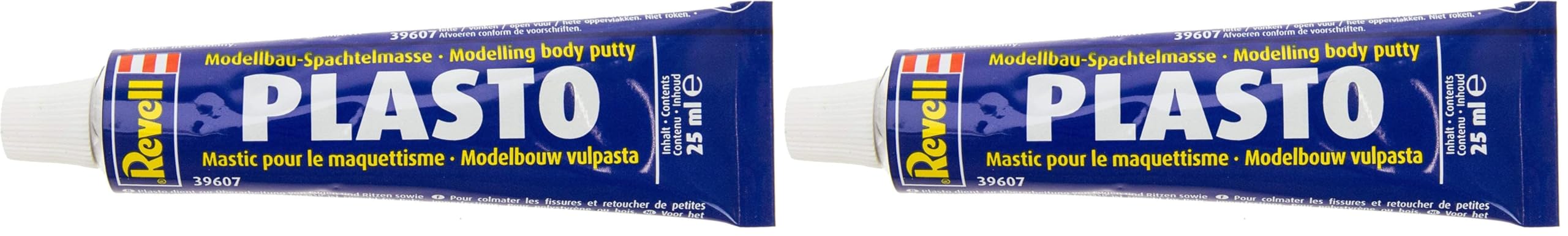 39607 - Revell - Plasto Spachtelmasse, 25ml, 12 x 3 x 3 cm (Packung mit 2)