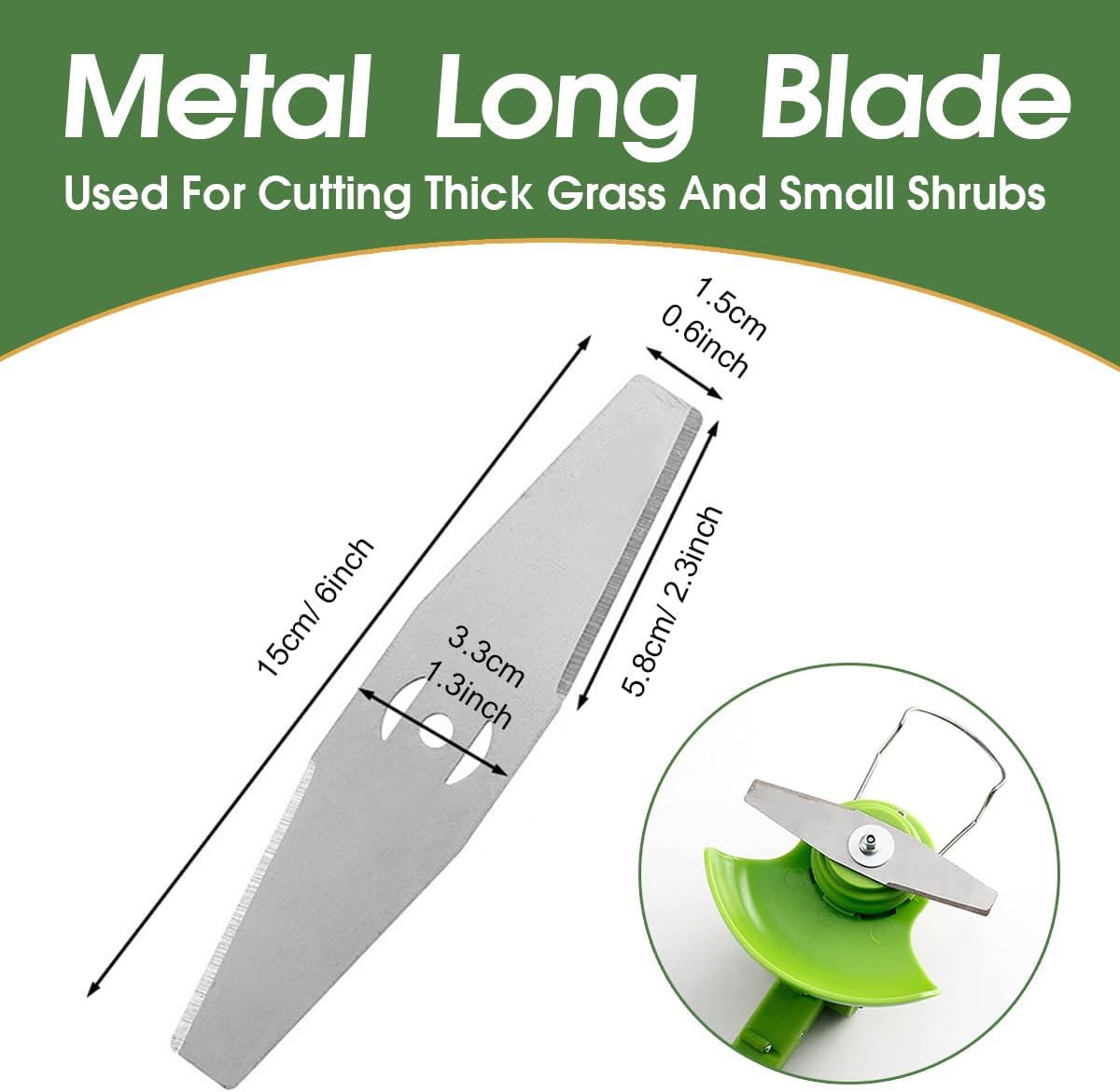 Weed Eater Replacement Blades, Steel Wire Grass Trimmer Head, Cutter Trimmer Weed Eater Blade, Premium Stainless Steel Trimmer Head for Cordless String Trimmer Battery Powered image 4
