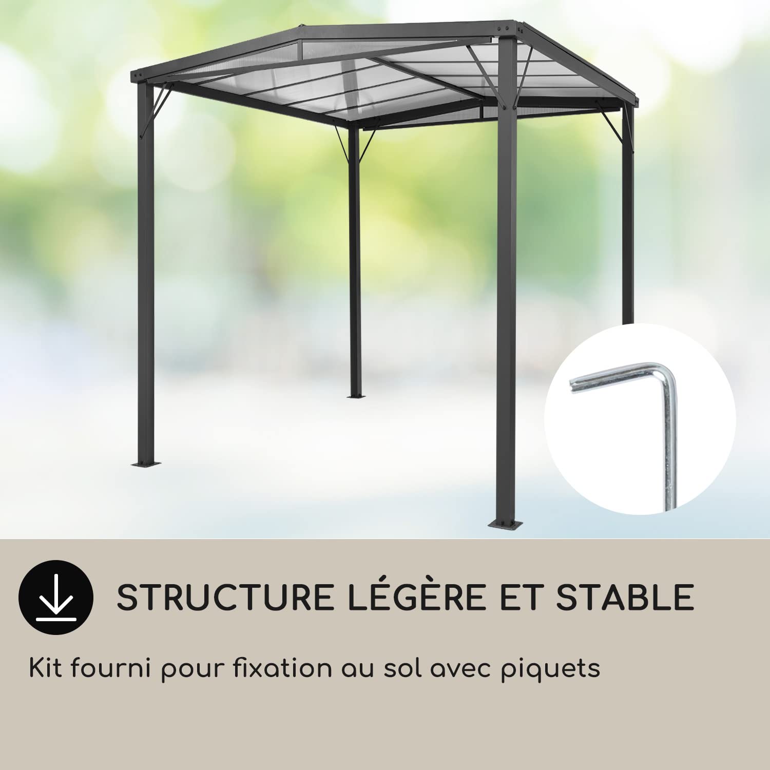 Pergola Blumfeldt 3x6m - Aluminium Et Polycarbonate - Toit Rétractable - Jardin Terrasse