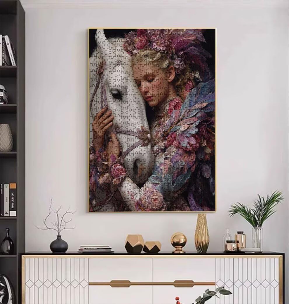 Konie Damskie, Klasyczne Puzzle 5000 Sztuk Dla Dorosłych BLQSBGA7-374 | Wyzwanie Zagadki, Gry Logiczne Cała Rodzina, Stres, Wystrój Domu Miłośnicy Puzzle