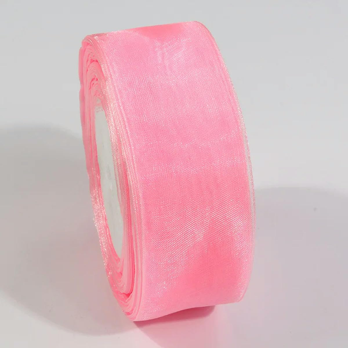 CIVIOOH 50 Yards Sheer Chiffon Ribbon Organza Satin Ribbons for Gift Wrapping Wedding Decoration Bouquets Party DIY Crafts