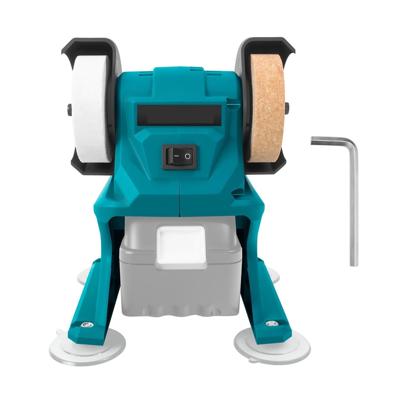 LNHHG Cordless Bench Grinder 2-Wheel 5500RPM Electric Grinding Sharpener Metal Polishing DIY Tools