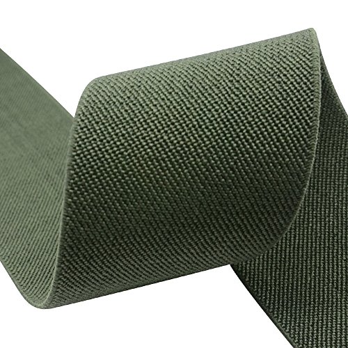 Strapcrafts 2-Inch Wide By 2-Yard Colored Double-Side Twill Elastic Band-Army Green 11070 #TOP2