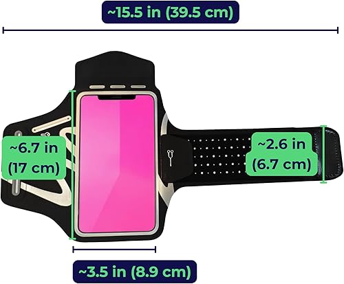 Miniatura 5 de Brazalete deportivo para teléfono para correr, manga ajustable para fitness