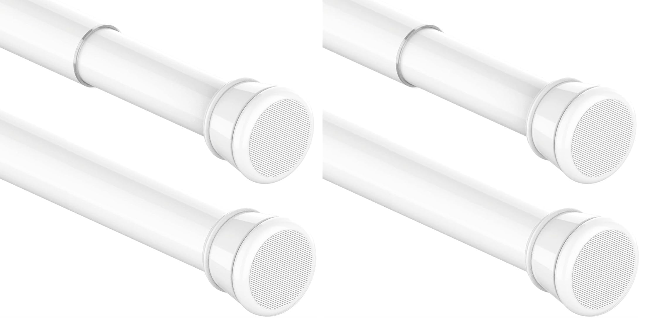 1PC Tension Rod No Drill Shower Curtain Pole Extendable Curtain Poles Shower Curtain Rail for Bathroom, Window, Door, Wardrobe, 83-160CM/32.68-62.99Inch(Diameter:25mm) White — view 7