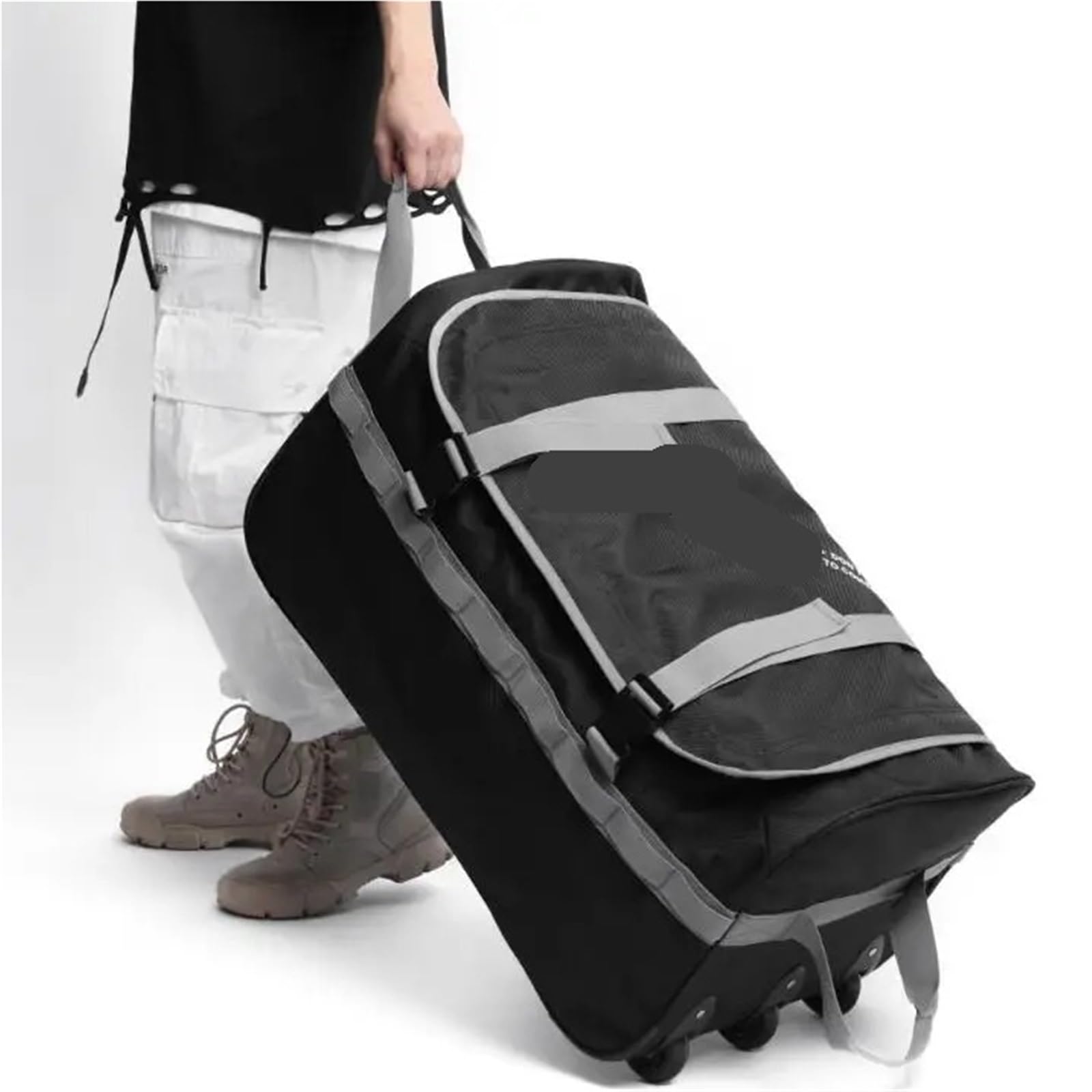 Borsone da Viaggio con Ruote Borsa da viaggio con ruote, borsa pieghevole, trolley da viaggio con ruote, bagaglio da stiva, borsa con ruote for viaggi in aereo(Blue)