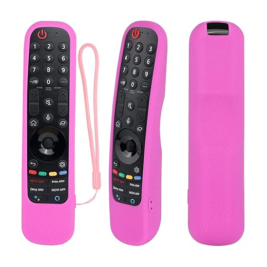 YiBiChin Silicone Case for LG Smart TV AN-MR21 for LG OLED TV Magic Remote and MR21GA Remote Cover Shockproof, Washable and Skin-Friendly Cover (Purple)