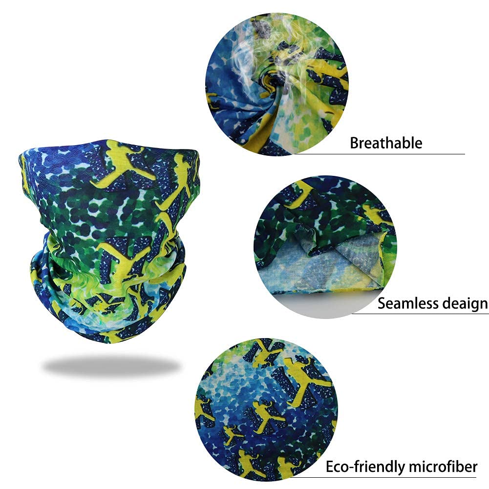 Multifonction Bandanas sans Coutures Tour de Cou Echarpe Bandana Foulard de Tete Magique Tube Masque Bandeau de Sport pour Festivals de Musique, Raves, Équitation,Moto