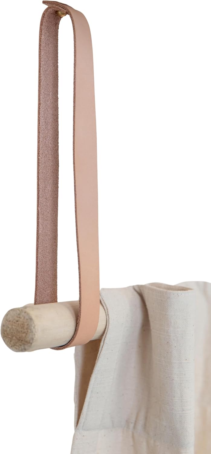 Keyaiira - Leather Ceiling Mounted Curtain Rod Mount - Modern Wardrobe Clothing Rack Hanging Hook for Clothing Drying Rack Storage Bracket Window Treatment Scandinavian Minimal Hangers Living Room