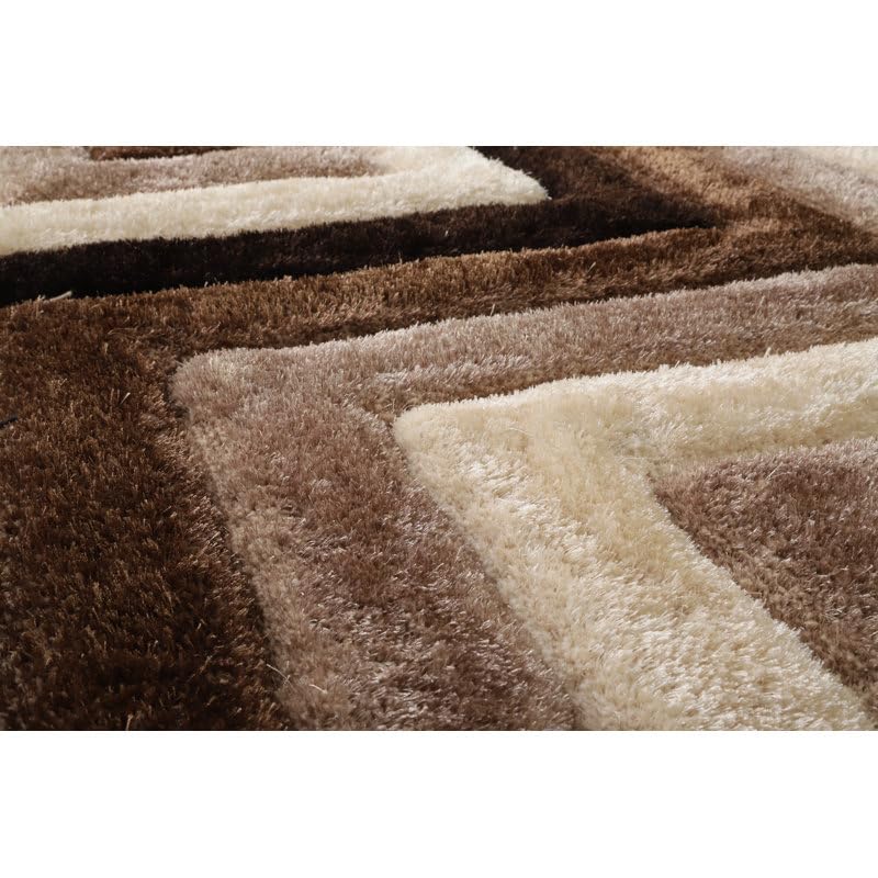 Image of Handmade Shaggy Pure Microfiber Smooth & Anti-Skid Carpets for Bedroom & Living Room, 2 inch Thickness Size- 6X8 Feet