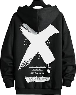 Duohropke Hoodie Men's Oversize Backprint Basic Hoodie Classic Sweat Jacket Pullover Hip Hop Unisex Streetwear Sweatshirt Girls Autumn and Winter Hooded Jacket