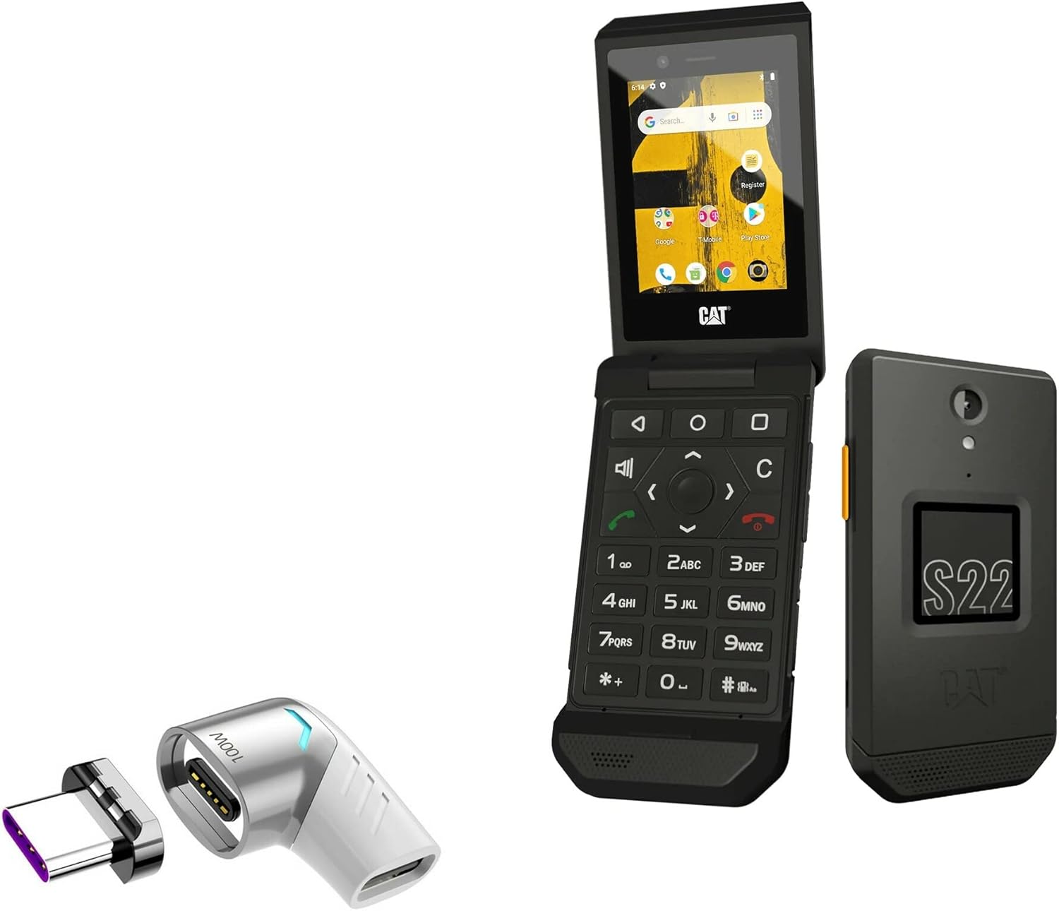 BoxWave Adaptador Magnético MagnetoSnap PD Angle para CAT S22 Flip