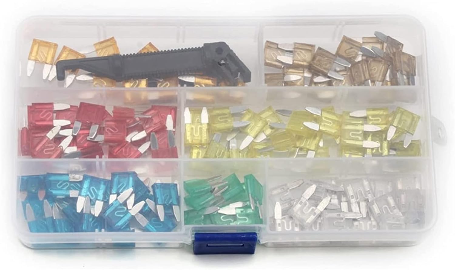 Fuse 121pcs 7 Sizes Auto Blade 5-30AMP Motorcycle Car with Clip Standard Mini SUV Box Kit Assortment