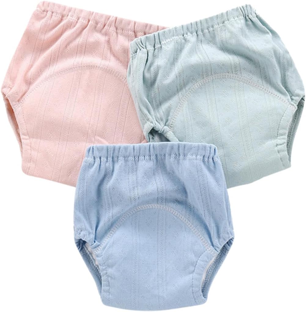 YARNOW 4-Layer Waterproof Reusable Potty Training Pants for Infants Soft Cotton Fabric Unisex Baby Training Underwear for Toddler Random Color