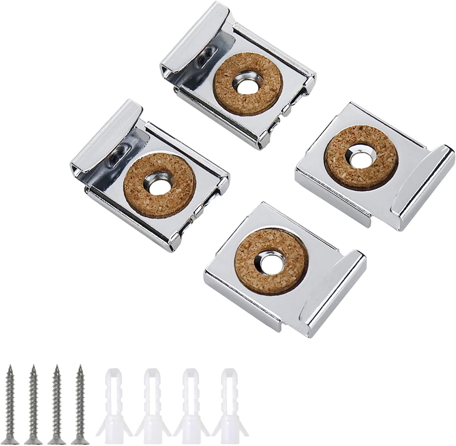 Tsnamay 1 Set Mirror Clips Spring Loaded Mirror Hanger Clips Metal Simple Wall Mount