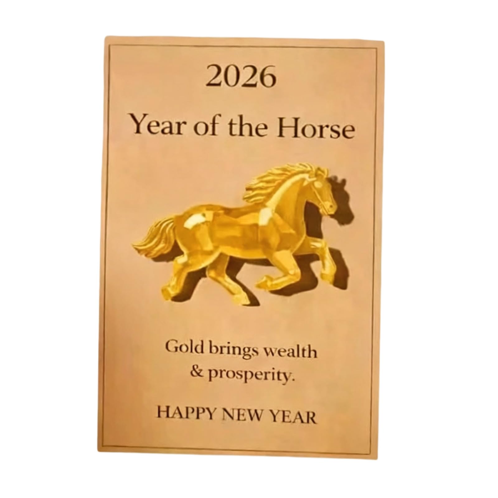 Kaeltsyn 2D Acrylic Luckily Horse Figurine Gifts with Card Heartwarming Present for Family Meaningful Present Occasion Daily Inspiration