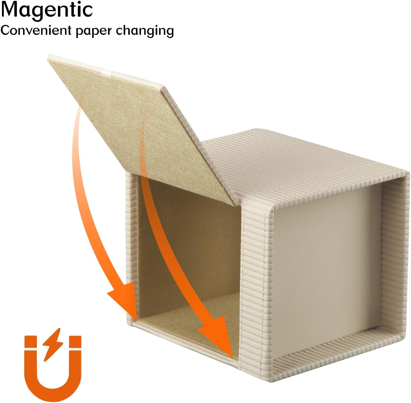 Tissue Box Cover with Storage Tray, PU Leather Square Tissue Box Holder image 4