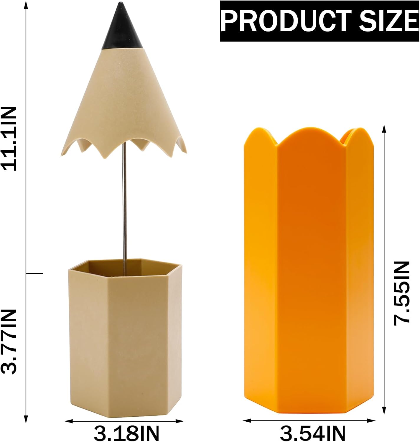 Pen Holder for Desk Cute Unique Pencil Shaped Pencil Holder for Classroom Teacher Funny Pen Holde Stand Office Desk Accessories for Men Desktop Stationery Organizer Supplies image 5