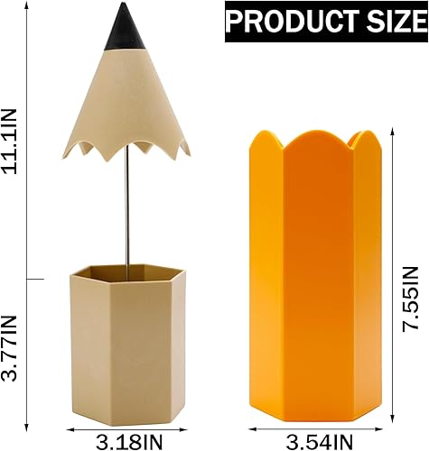 Miniatura 5 de Soporte para bolígrafo para escritorio, bonito y único en forma de lápiz, para profesor, divertido, soporte para bolígrafo, accesorios de escritorio
