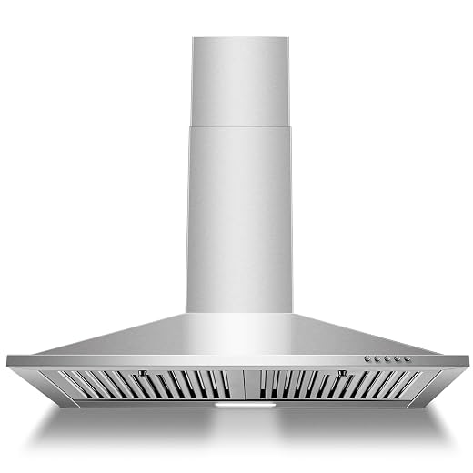 Range Hood 30 inch, Wall Mount Range Hood Ducted/Ductless, 450 CFM