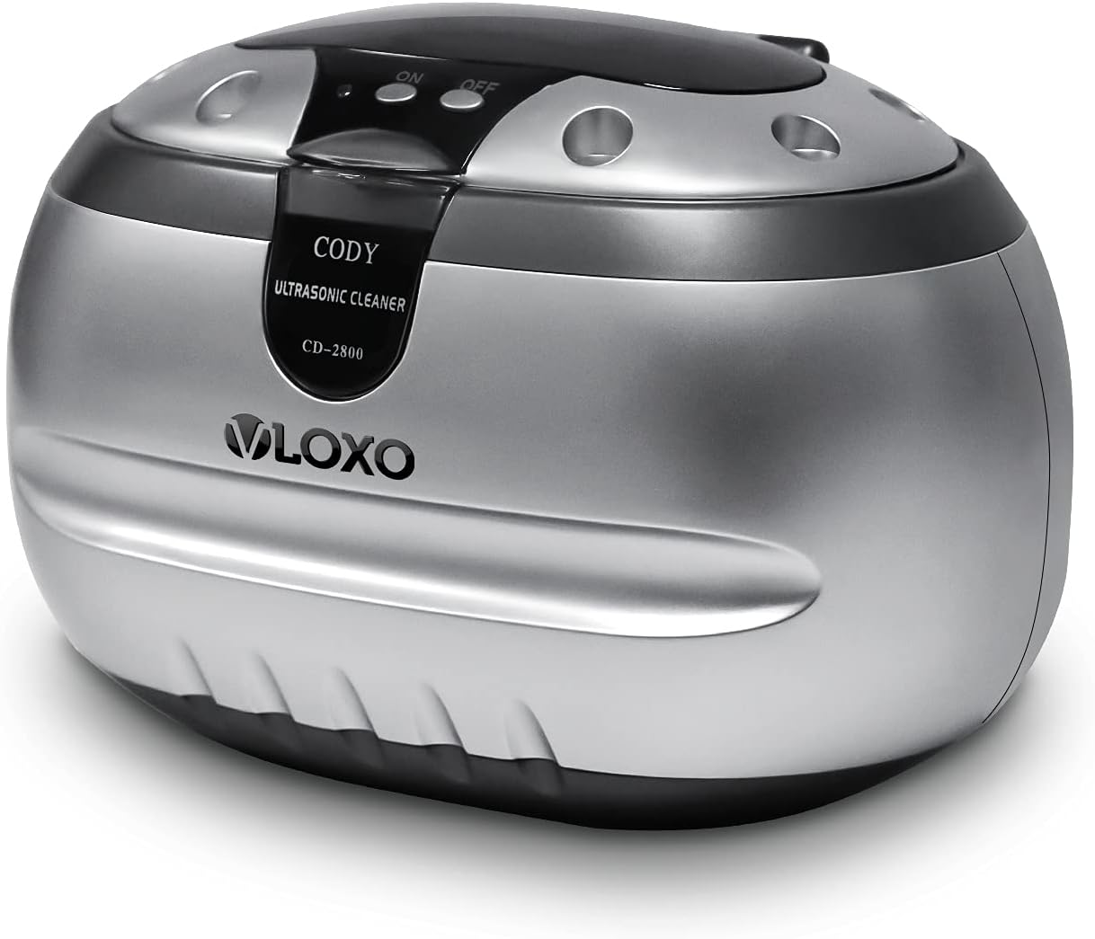 VLOXO CD-2800 Ultrasonic Cleaner Jewellery Cleaner 600ml 50W 42khz Ultrasonic Bath Cleaner for Jewelry Ring Earring Necklace Glasses Watch Metal Coins Dentures Razors Tattoo Tools Guiness Surger Cans