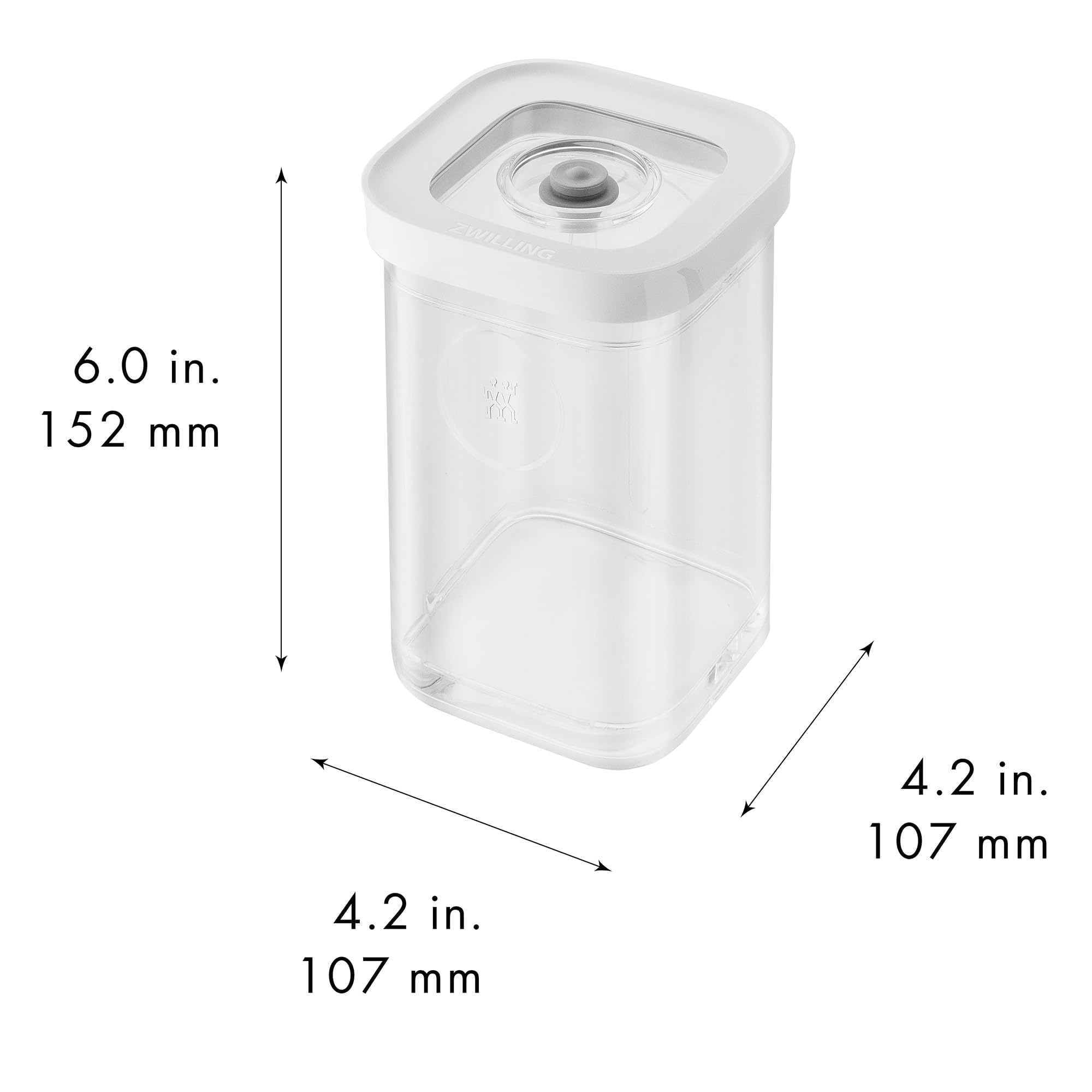 ZWILLING Fresh & Save Cube Box Contenedor de almacenamiento de alimentos, pequeño, mediano, transparente